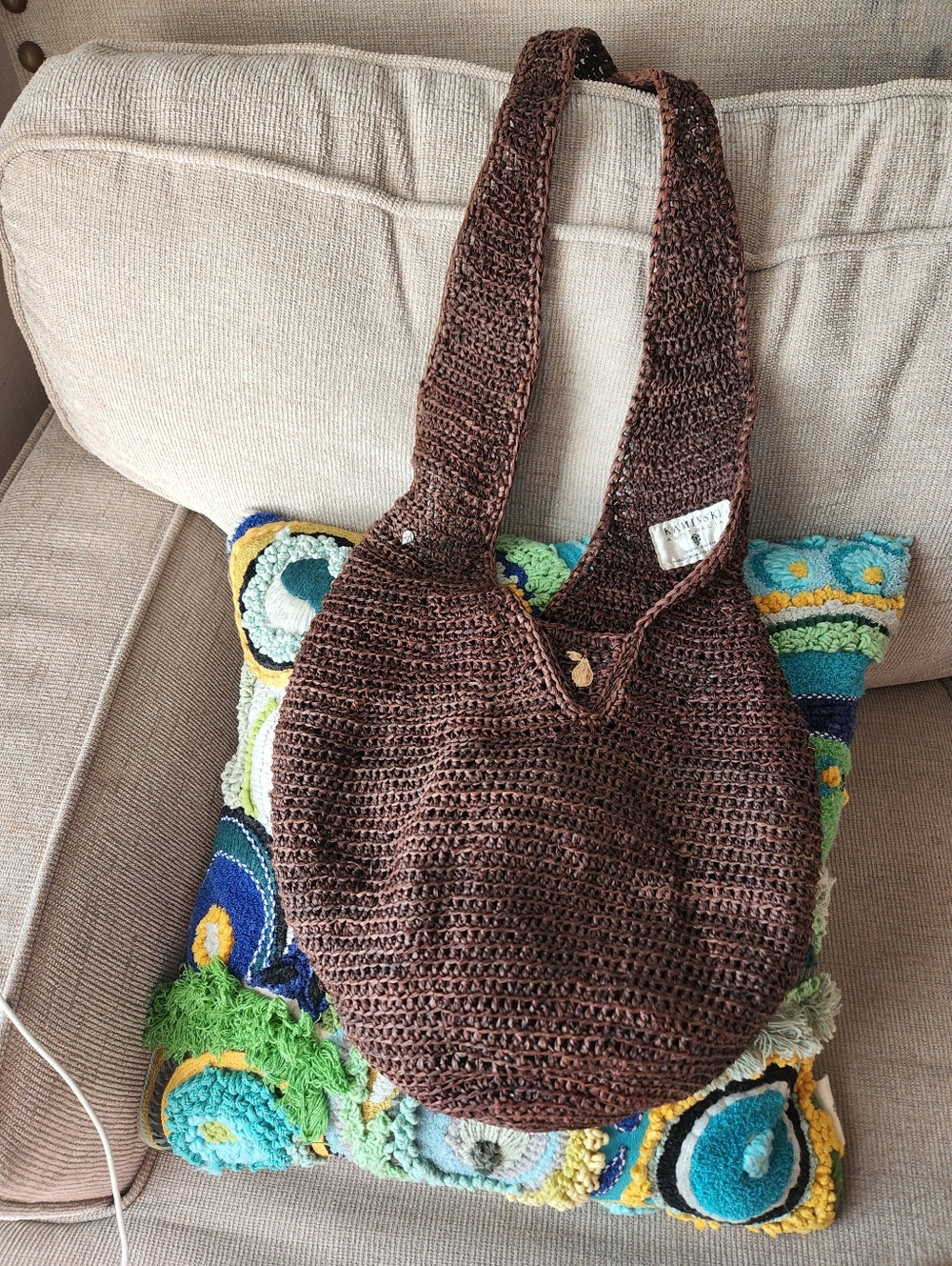 Helen Kaminski Brown Woven Crossbody Tote - Picture 2 of 12